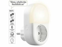 Luminea Home Control LED-Nachtlicht-Plug-in:2er-Set WLAN-Steckdose Mit LED-Nachtlicht, App & Sprachsteuerung, 16 A 13 Luminea Home Control LED-Nachtlicht-Plug-in:2er-Set WLAN-Steckdose Mit LED-Nachtlicht, App & Sprachsteuerung, 16 A -Haushalt Verkäufe zx5046 9