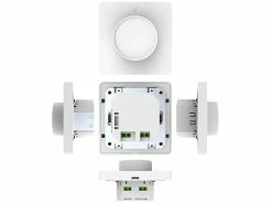 Luminea Home Control Smart Dimmer:2er-Set WLAN-Unterputz-Lichtschalter Mit Dreh- & Drück-Funktion, App -Haushalt Verkäufe zx5073 13