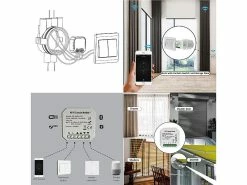 Luminea Home Control WLAN Rolladenschalter:2er-Set WLAN-Unterputzmodule Für Smarte Rollladen, App & Sprachbefehl -Haushalt Verkäufe zx5082 3