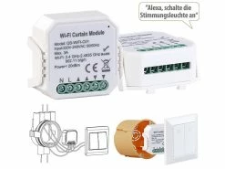 Luminea Home Control WLAN Rolladenschalter:2er-Set WLAN-Unterputzmodule Für Smarte Rollladen, App & Sprachbefehl -Haushalt Verkäufe zx5082 4