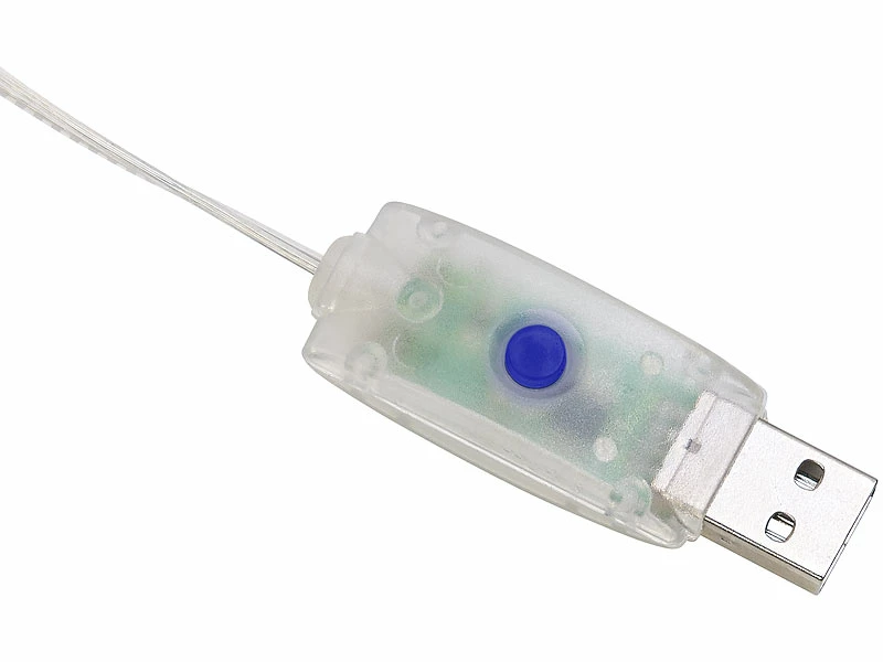 Lunartec USB-Lichterkette Timer:4er-Set USB-LED-Lichterdraht, 100 LEDs, 8 Modi, 10 M, Tageslichtweiß 8 Lunartec USB-Lichterkette Timer:4er-Set USB-LED-Lichterdraht, 100 LEDs, 8 Modi, 10 M, Tageslichtweiß – Bild 8
