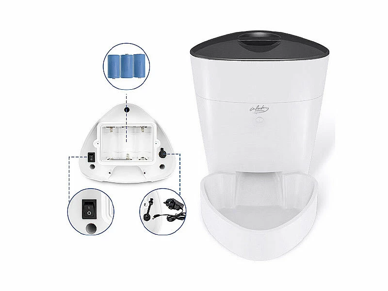 Infactory Futterautomat Katze:Smarter Futterspender Für Hunde & Katzen Mit WLAN Und App, 4 L 5 Infactory Futterautomat Katze:Smarter Futterspender Für Hunde & Katzen Mit WLAN Und App, 4 L – Bild 5