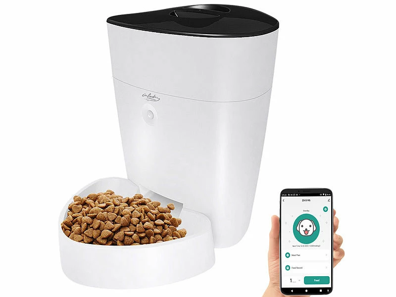 Infactory Futterautomat Katze:Smarter Futterspender Für Hunde & Katzen Mit WLAN Und App, 4 L 3 Infactory Futterautomat Katze:Smarter Futterspender Für Hunde & Katzen Mit WLAN Und App, 4 L – Bild 3