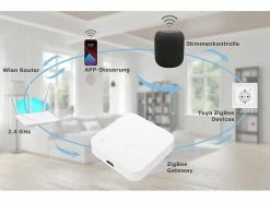 VisorTech Elesion ZigBee Gateway:Motorbetriebener ZigBee-Schließzylinder Mit WLAN-Gateway Und App, IP55 -Haushalt Verkäufe zx5210 6 1