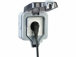 Luminea Home Control WLAN Outdoor Steckdose:2er-Set Outdoor-WLAN-Aufputzsteckdosen, Sprachsteuerung, Messung, App -Haushalt Verkäufe zx5267 10