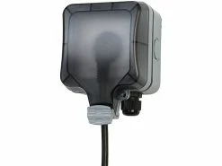 Luminea Home Control WLAN Outdoor Steckdose:2er-Set Outdoor-WLAN-Aufputzsteckdosen, Sprachsteuerung, Messung, App -Haushalt Verkäufe zx5267 12