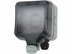 Luminea Home Control WLAN Outdoor Steckdose:2er-Set Outdoor-WLAN-Aufputzsteckdosen, Sprachsteuerung, Messung, App -Haushalt Verkäufe zx5267 8