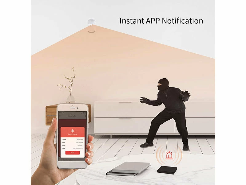 VisorTech Alarmanlage Drahtlos:13-teiliges Funk-Alarmanlagen-Set: 11 Sensoren, SOS-Taster, WLAN, App 12 VisorTech Alarmanlage Drahtlos:13-teiliges Funk-Alarmanlagen-Set: 11 Sensoren, SOS-Taster, WLAN, App – Bild 12