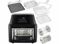 Rosenstein & Söhne Minibackofen:Digitale XXXL-Heißluft-Fritteuse & Umluft-Backofen, 8 Programme, 16 L
