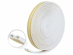 AGT Fensterdichtung:Selbstklebendes Fenster- & Türen-Profil-Dichtungsband, 16 M, Weiß