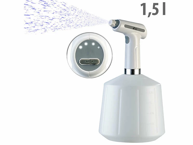 AGT Sprüher:Akku-Pump-Drucksprüher Mit Einstell-Düse, 1,5 Liter, Lösungsmittelfest 2 AGT Sprüher:Akku-Pump-Drucksprüher Mit Einstell-Düse, 1,5 Liter, Lösungsmittelfest – Bild 2