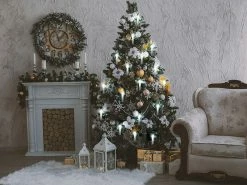 PEARL Lichterkette Zum Klemmen:2er Set LED-Lichterkette, 10 Kerzen, Timer, Batteriebetrieb, 130 Cm -Haushalt Verkäufe zx6248 10