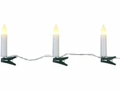 PEARL Lichterkette Zum Klemmen:2er Set LED-Lichterkette, 10 Kerzen, Timer, Batteriebetrieb, 130 Cm -Haushalt Verkäufe zx6248 6