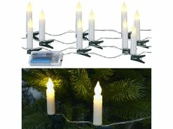 PEARL Lichterkette Zum Klemmen:2er Set LED-Lichterkette, 10 Kerzen, Timer, Batteriebetrieb, 130 Cm -Haushalt Verkäufe zx6248 7