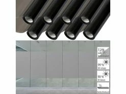 Infactory Dekor-3D-Fensterfolie:8er-Set Sichtschutzfolie, Selbsthaftend, 60 X 200 Cm, Grau-Matt