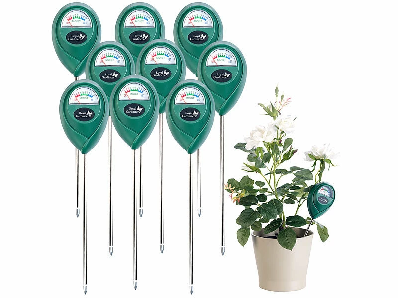 Royal Gardineer Feuchtefühler Pflanzen:9er-Set Boden-Feuchtigkeitsmessgerät Für Pflanzen 2 Royal Gardineer Feuchtefühler Pflanzen:9er-Set Boden-Feuchtigkeitsmessgerät Für Pflanzen – Bild 2