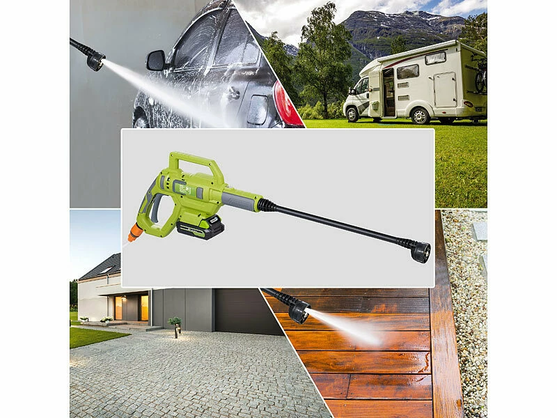 AGT Professional Hochdruckreiniger:Mobiler Akku-Druckreiniger Mit Schnell-Ladegerät, 25 Bar, 150 W, 20 V 3 AGT Professional Hochdruckreiniger:Mobiler Akku-Druckreiniger Mit Schnell-Ladegerät, 25 Bar, 150 W, 20 V – Bild 3