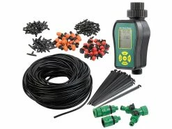 Royal Gardineer Bewässerung System:136-teiliges Pflanzen-Bewässerungs-Set, Inkl. Bewässerungsuhr