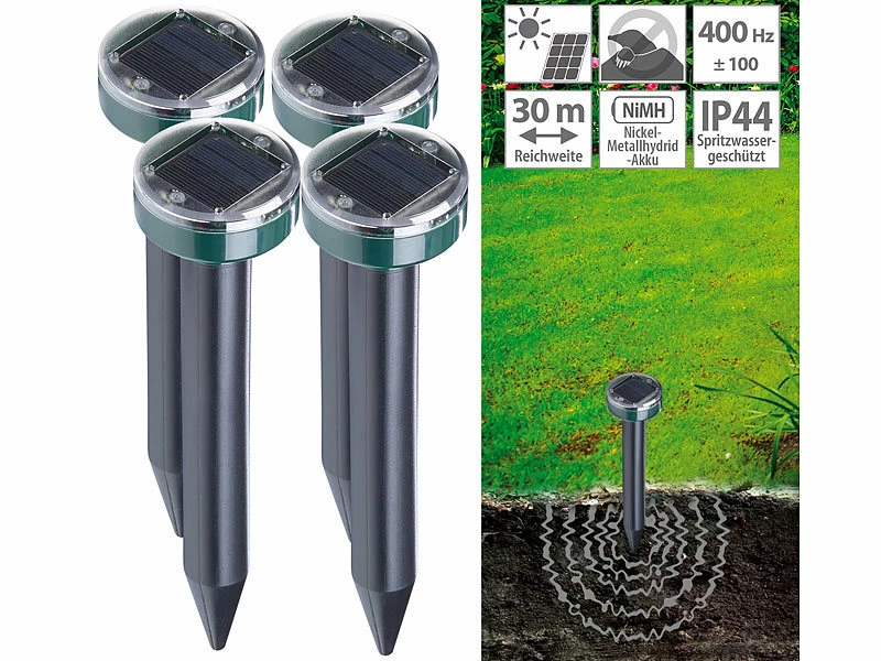 Royal Gardineer Wühlmausschreck:8er-Set Umweltfreundlicher Solar-Maulwurffrei Mit Akku, 400 Hz, IP44 7 Royal Gardineer Wühlmausschreck:8er-Set Umweltfreundlicher Solar-Maulwurffrei Mit Akku, 400 Hz, IP44 – Bild 7