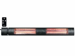 Semptec Urban Survival Technology Semptec Infrarot Heizstrahler:IR-Außen-Heizstrahler, Goldröhre, 3000 W, IP65, Fernbedienung, Schwarz
