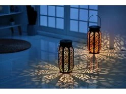 Lunartec Solartischleuchten:Smarte Solar-Laterne Aus Metall Mit RGB-CCT-LEDs, App, Bluetooth, IP44 -Haushalt Verkäufe zx7153 0