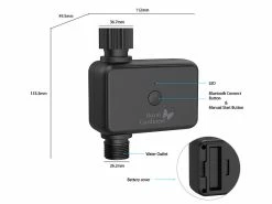 Royal Gardineer Bewässerung Bluetooth:Programmierbarer Bewässerungscomputer Mit Bluetooth 5 & App-Steuerung -Haushalt Verkäufe zx7161 6