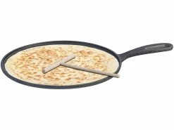 Rosenstein & Söhne Crepe Pfanne Gusseisen:Gusseiserne Crêpe-Pfanne Für Grill Und Herd Versandrückläufer