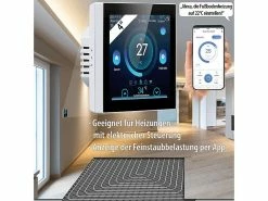Revolt Thermostat Heizung WLAN:2er-Set WLAN-Thermostate Für Fußbodenheizungen, Touchdisplay -Haushalt Verkäufe zx7209 10