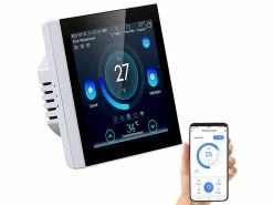 Revolt Thermostat Heizung WLAN:2er-Set WLAN-Thermostate Für Fußbodenheizungen, Touchdisplay -Haushalt Verkäufe zx7209 9