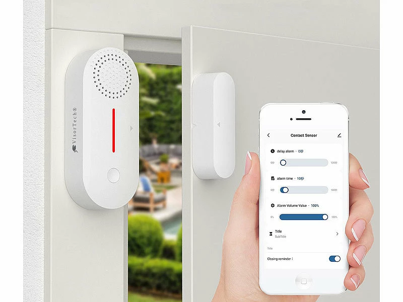 VisorTech Alarmanlage Türkontakt:2er-Set WLAN-Tür- & Fensteralarme Mit Sirene, App Und Sprachsteuerung 4 VisorTech Alarmanlage Türkontakt:2er-Set WLAN-Tür- & Fensteralarme Mit Sirene, App Und Sprachsteuerung – Bild 4