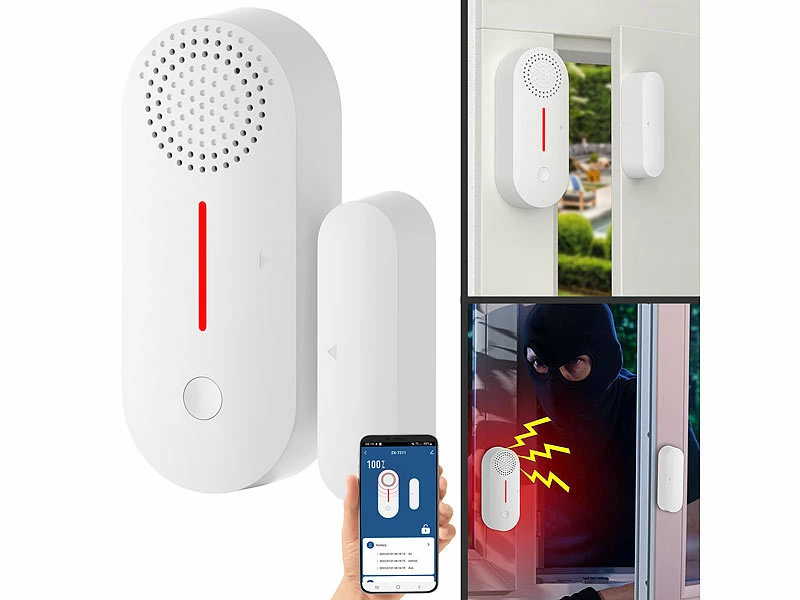 VisorTech Alarmanlage Türkontakt:2er-Set WLAN-Tür- & Fensteralarme Mit Sirene, App Und Sprachsteuerung 11 VisorTech Alarmanlage Türkontakt:2er-Set WLAN-Tür- & Fensteralarme Mit Sirene, App Und Sprachsteuerung – Bild 11