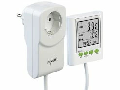 Revolt Energiemesser:Digitaler Energiekosten-Messer & Strom-Zähler, 2 Tarife, CO2-Anzeige