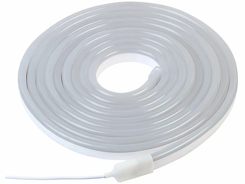 Lunartec LED Streifen:WLAN-Neon-Schlauch Mit RGBW-IC-LEDs, App, Sprachsteuerung, IP65, 5 M 8 Lunartec LED Streifen:WLAN-Neon-Schlauch Mit RGBW-IC-LEDs, App, Sprachsteuerung, IP65, 5 M – Bild 8