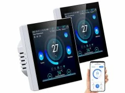 Revolt Thermostat Heizung WLAN:2er-Set WLAN-Thermostate Für Fußbodenheizungen, Touchdisplay -Haushalt Verkäufe zx7283 5