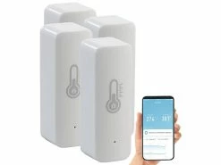 Luminea Home Control Temperatur Datenlogger:4er-Set ZigBee-Temperatur- & Luftfeuchtigkeits-Sensoren Mit App 13 Luminea Home Control Temperatur Datenlogger:4er-Set ZigBee-Temperatur- & Luftfeuchtigkeits-Sensoren Mit App -Haushalt Verkäufe zx7312 13
