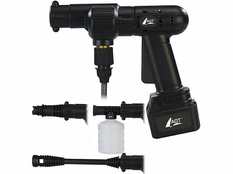 AGT Akku Hochdruckreiniger:Mobiler Akku-Druckreiniger Mit Schaumdüse, 30bar, 33W, 1.500mAh, 22V 6 AGT Akku Hochdruckreiniger:Mobiler Akku-Druckreiniger Mit Schaumdüse, 30bar, 33W, 1.500mAh, 22V – Bild 6