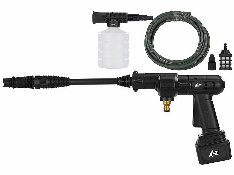 AGT Akku Hochdruckreiniger:Mobiler Akku-Druckreiniger Mit Schaumdüse, 30bar, 33W, 1.500mAh, 22V 2 AGT Akku Hochdruckreiniger:Mobiler Akku-Druckreiniger Mit Schaumdüse, 30bar, 33W, 1.500mAh, 22V – Bild 2