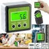 AGT Professional Neigungsmesser:Digitaler Winkelmesser, Beleuchtetes LCD-Display, Alu, IP54, 0-360°
