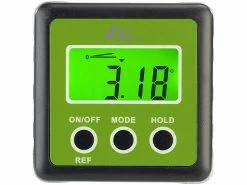 AGT Professional Neigungsmesser:Digitaler Winkelmesser, Beleuchtetes LCD-Display, Alu, IP54, 0-360° -Haushalt Verkäufe zx7324 7