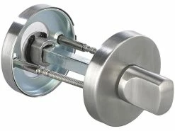 AGT Edelstahl-Türbeschlag:Edelstahl-Rosetten-Set Für Bad & WC, Drehknopf, Besetzt-Anzeige, Rund -Haushalt Verkäufe zx7325 1