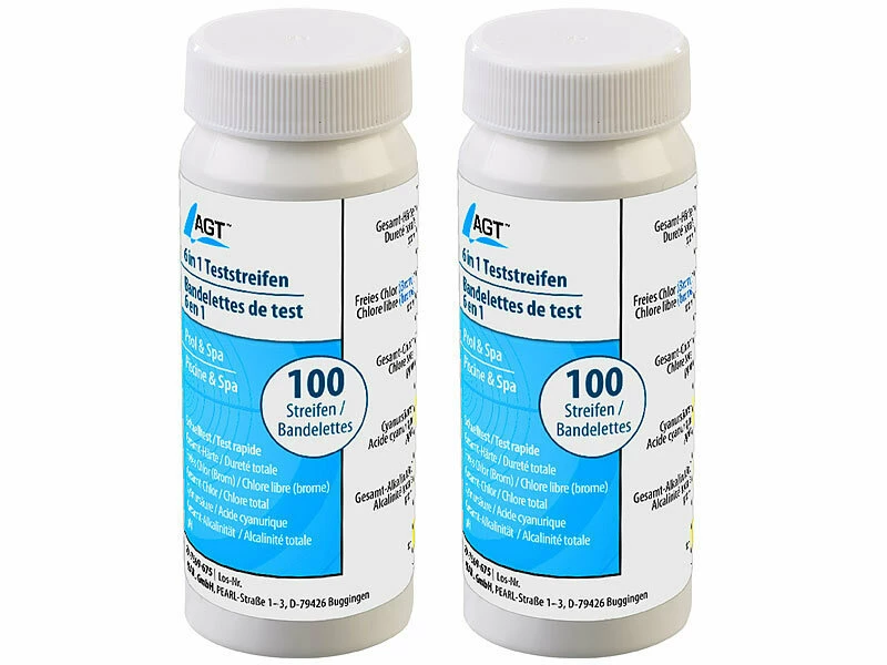 AGT PH-Testpapiere:200er-Set 6in1-Wasser-Teststreifen, Testet 6 Parameter 2 AGT PH-Testpapiere:200er-Set 6in1-Wasser-Teststreifen, Testet 6 Parameter – Bild 2