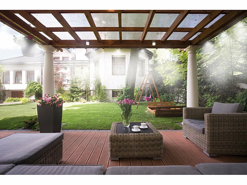 Royal Gardineer Sprühnebel Kühlung:Wasser-Zerstäuber-Set Mit 10-Meter-Schlauch Und 10 Metalldüsen 3 Royal Gardineer Sprühnebel Kühlung:Wasser-Zerstäuber-Set Mit 10-Meter-Schlauch Und 10 Metalldüsen – Bild 3