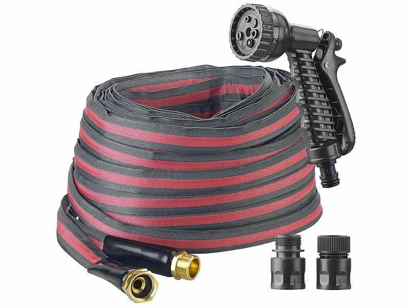 Royal Gardineer Leichter Gartenschlauch:Textil-Gartenschlauch Mit Brause, 2 Strahlarten, 30 M 2 Royal Gardineer Leichter Gartenschlauch:Textil-Gartenschlauch Mit Brause, 2 Strahlarten, 30 M – Bild 2