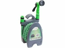 Royal Gardineer Schlauch:Dehnbarer Gartenschlauch PRO.V3 Mit Brause Und Wandhalter, 5-15 M