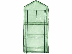 Royal Gardineer Gewächshaus-Folienzelte:2er-Set Folien-Gewächshäuser, 3 Etagen, Aufroll-Tür, 59x126x39cm, Grün -Haushalt Verkäufe zx8098 0