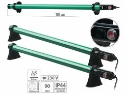 Royal Gardineer Heizung:2er-Set Elektr. Stabheizung Für Gewächshäuser, 135 Watt, 105 Cm, IP44