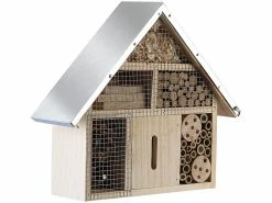 Royal Gardineer Nistkasten:Insektenhotel "Maja" Aus Naturholz, Vormontiert, Metalldach