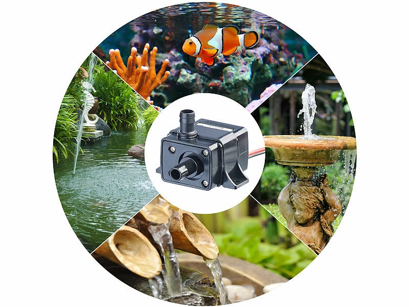 Royal Gardineer Kleine Wasserpumpe:Mini-Wasserpumpe Mit 240 L/Std., Bis 3 M Förderhöhe, 12 V, 4,8 W 4 Royal Gardineer Kleine Wasserpumpe:Mini-Wasserpumpe Mit 240 L/Std., Bis 3 M Förderhöhe, 12 V, 4,8 W – Bild 4