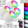 Luminea Home Control LED Light Bars:4er-Set WLAN-Stimmungsleuchten, RGB-CCT-LEDs, 210 Lm, 2,2 W, USB, Weiß