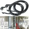 Royal Gardineer Rohrbegleitheizung:2er-Set Frostschutzkabel Mit Thermostat, 2 M Heizkabel, 30 Watt, IPX7